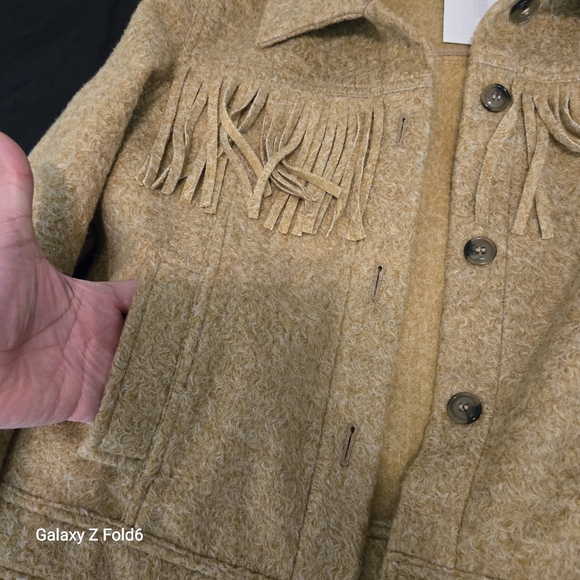 Chelsea & Violet‎ Tan Fringe Jacket Women’s XS 100% Polyester Boho Western NWT - Picture 5 of 8